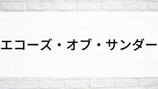 【エコーズ・オブ・サンダー】海外映画がNetflix・Hulu・Disney+で見逃し無料配信で見れる？｜おすすめサブスク動画配信サービス・SVOD12選！｜テレビ放送予定・再放送で見逃した洋画をフル視聴するVOD方法